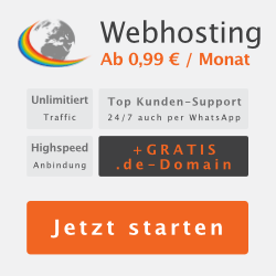 Top Webhosting mit kostenloser Domain von Rainbow-Web.com
