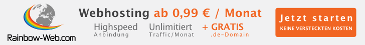 Highspeed Hosting mit SSD von Rainbow-Web.com