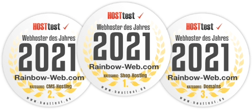 Webhoster des Jahres 2021 in 3 Kategorien